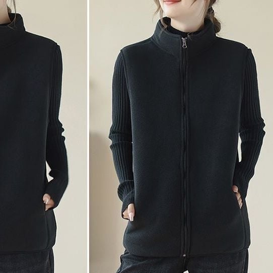 Chenille liemenė su polo apykakle, įprastas kirpimas, Spandex iki 30%, pavasaris 2025