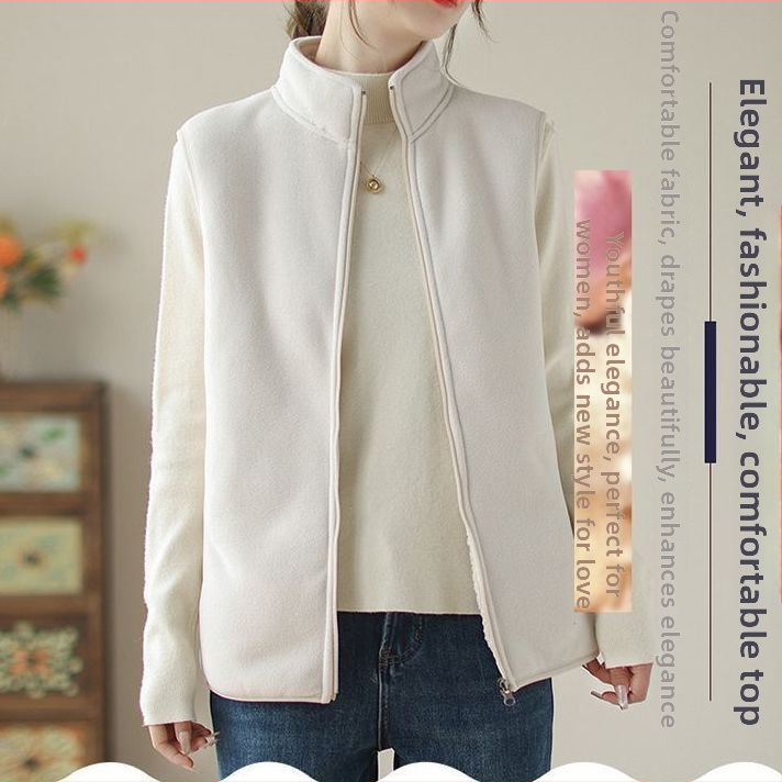 Chenille liemenė su polo apykakle, įprastas kirpimas, Spandex iki 30%, pavasaris 2025