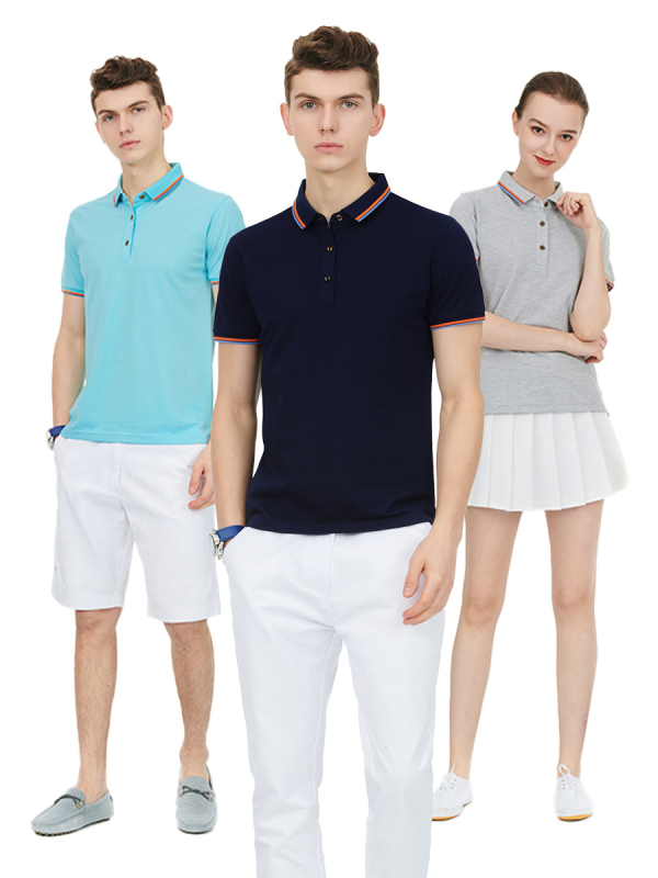 Поло риза с персонализирано бродирано лого, корейски стил, свободна кройка, къс ръкав, памучна материя