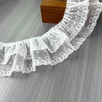 Lolita pūkinių sijonų kraštas su dvigubo sluoksnio plačiomis nėrinėmis – nėriniai ir tinklas, Tyson Lace