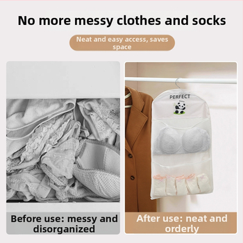 Pakabinamas saugojimo organizatorius spintai, modelis 5138, kubinės formos, poliesteris, atskiro saugojimo funkcija, skirtas apatinėms ir liemenėlėms.