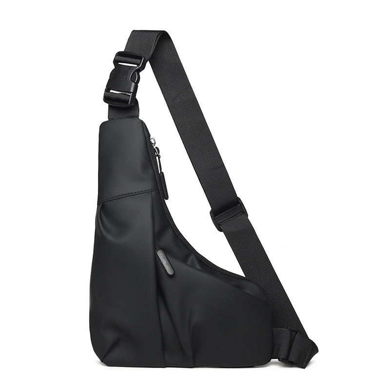 Мъжка чанта за кръст с функция против кражба, триъгълен дизайн, водоустойчива филмова материя, ултра лека и издръжлива, с разширяем капацитет