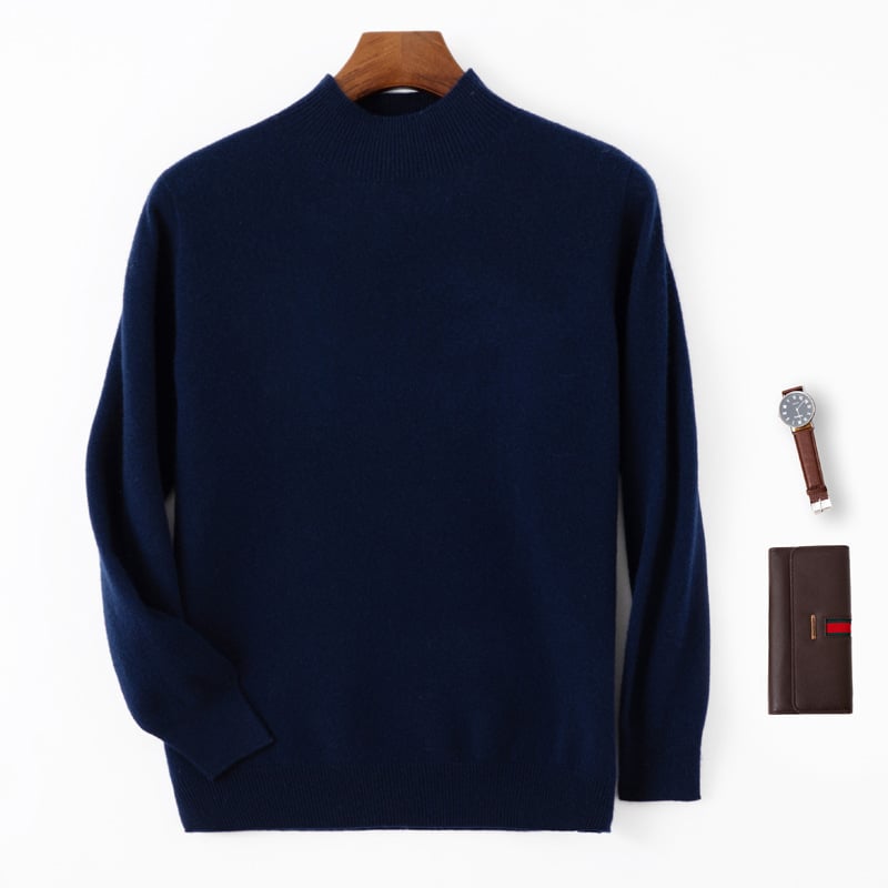 Пуловер 100% вълна, кръгло деколте, дълги ръкави, дебела плетка, без гладене