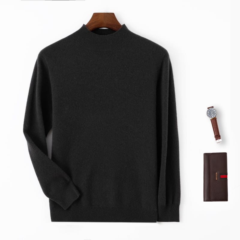 Пуловер 100% вълна, кръгло деколте, дълги ръкави, дебела плетка, без гладене