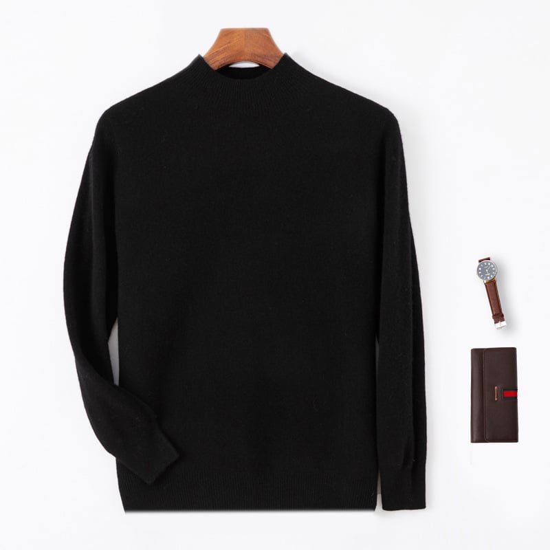 Пуловер 100% вълна, кръгло деколте, дълги ръкави, дебела плетка, без гладене