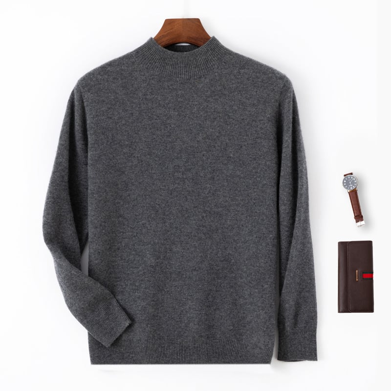 Пуловер 100% вълна, кръгло деколте, дълги ръкави, дебела плетка, без гладене