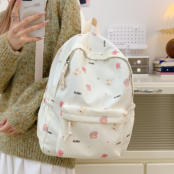 Σακίδιο κοριτσιών γυμνασίου – νάιλον, με επεκτεινόμενη χωρητικότητα, στυλ νεανικού πανεπιστημίου, καμπύλες ιμάντες ώμων