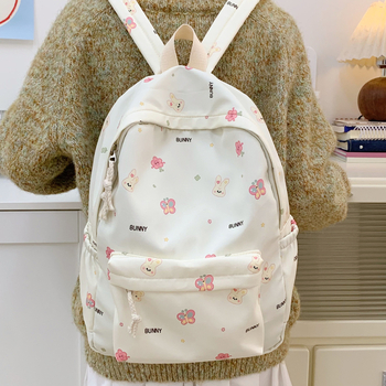 Σακίδιο κοριτσιών γυμνασίου – νάιλον, με επεκτεινόμενη χωρητικότητα, στυλ νεανικού πανεπιστημίου, καμπύλες ιμάντες ώμων