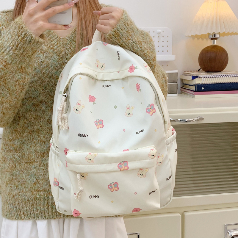 Σακίδιο κοριτσιών γυμνασίου – νάιλον, με επεκτεινόμενη χωρητικότητα, στυλ νεανικού πανεπιστημίου, καμπύλες ιμάντες ώμων