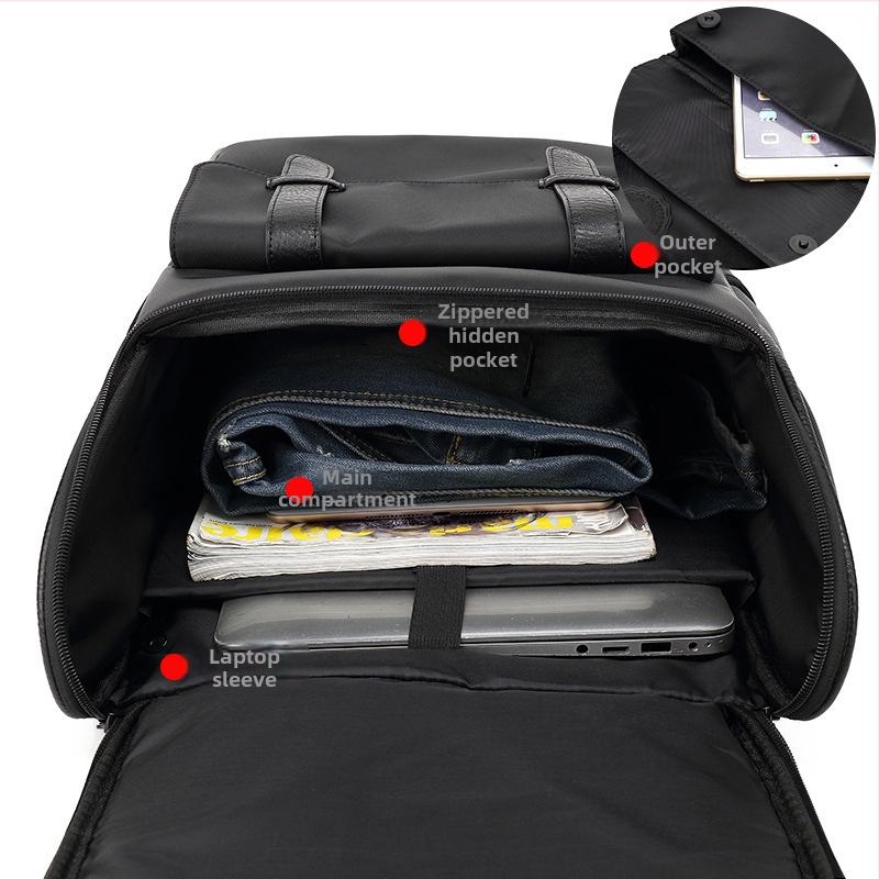 Nylonový batoh, kapacita 20–35 l, s vzduchovým polstrovaným popruhom, kompatibilný s 15-palcovým notebookom, vhodný na cestovanie