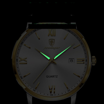 Šveicariškas vandeniui atsparus itin plonas vyriškas laikrodis su šviečiančiu dizainu, stilingas kvarcinis rankinis laikrodis, geidžiama prekė tiesioginėms transliacijoms ir eksportui, galimas tiesioginis pristatymas.