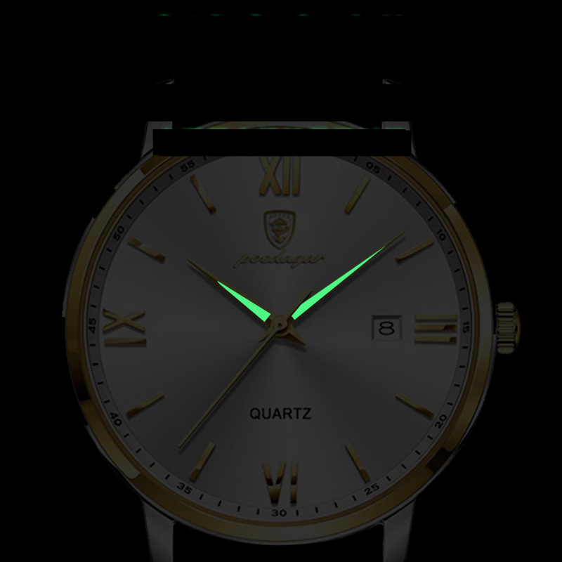 Šveicariškas vandeniui atsparus itin plonas vyriškas laikrodis su šviečiančiu dizainu, stilingas kvarcinis rankinis laikrodis, geidžiama prekė tiesioginėms transliacijoms ir eksportui, galimas tiesioginis pristatymas.