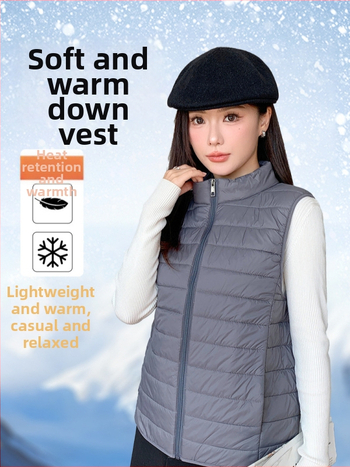 Moteriška liemenė su V kaklu, nailono audinys, poliesterio-pamuko užpildas, žiema 2025, kasdienis stilius