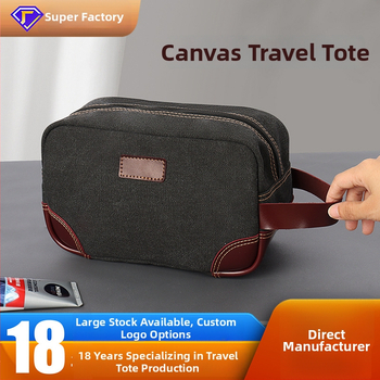 Vyrų kelioninis kosmetinės krepšys – didelė talpa, kubo formos drobės krepšys, sausai–drėgnai atskyrimas, kelioninis kosmetikos organizatorius