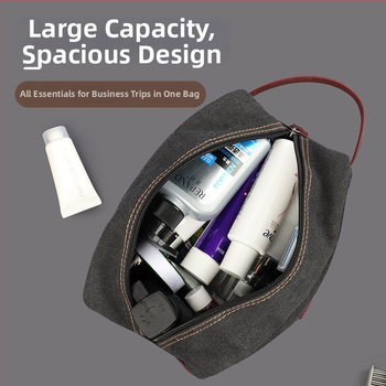 Vyrų kelioninis kosmetinės krepšys – didelė talpa, kubo formos drobės krepšys, sausai–drėgnai atskyrimas, kelioninis kosmetikos organizatorius