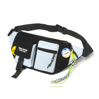 Мъжка чанта за гърдите, канвас, уличен стил, износоустойчива и облекчава натоварването