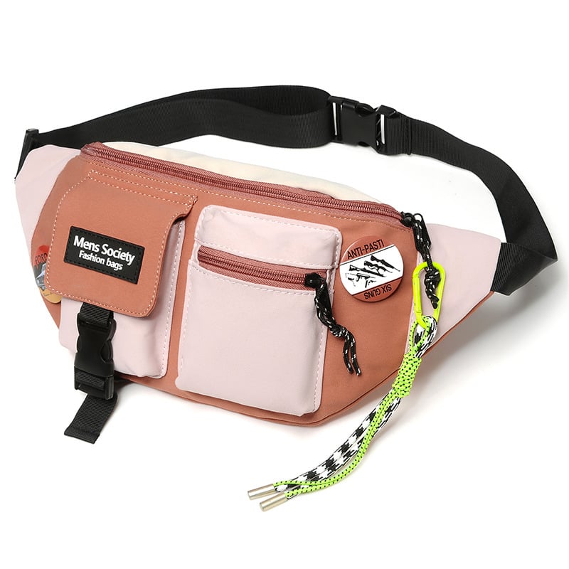 Мъжка чанта за гърдите, канвас, уличен стил, износоустойчива и облекчава натоварването