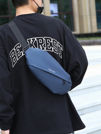 Мъжка чанта за кръст за пътуване — PU материя, водоустойчива, уличен стил, свободно време, Fxz-6060