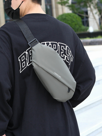 Мъжка чанта за кръст за пътуване — PU материя, водоустойчива, уличен стил, свободно време, Fxz-6060