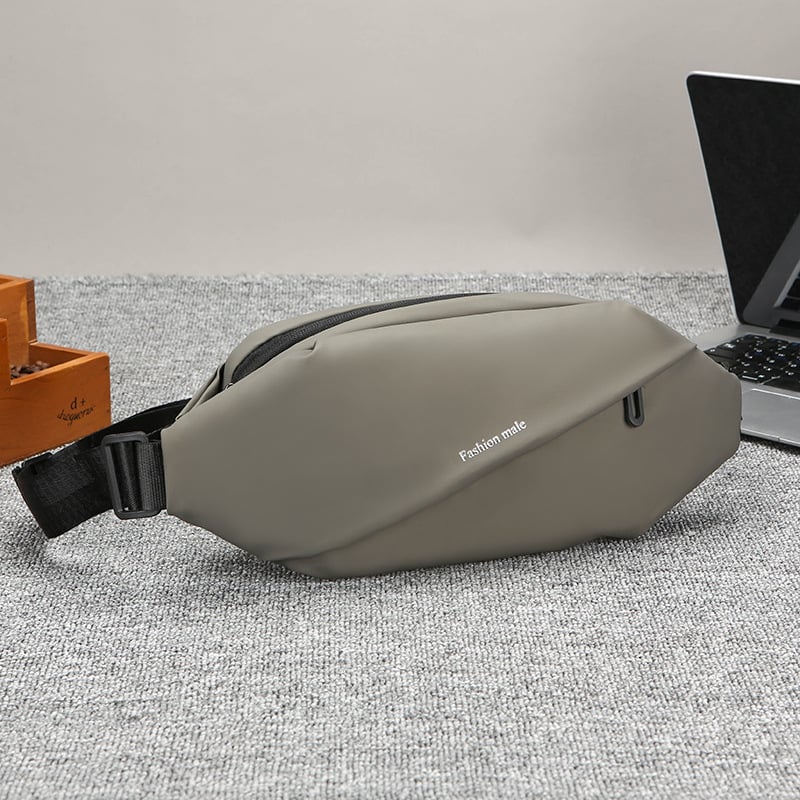 Мъжка чанта за кръст за пътуване — PU материя, водоустойчива, уличен стил, свободно време, Fxz-6060