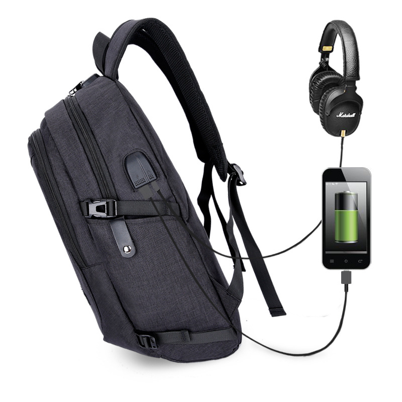 Férfi Oxford vászon hátizsák egyéni nyomtatással, 36–55 L, USB interfész, vízálló, lopás elleni védelem