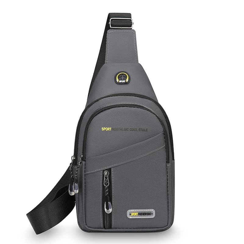 Мъжка чанта за през рамо в урбанистично минималистичен стил, найлон, дишаща подплата от полиестер, подходяща за ежедневни визии