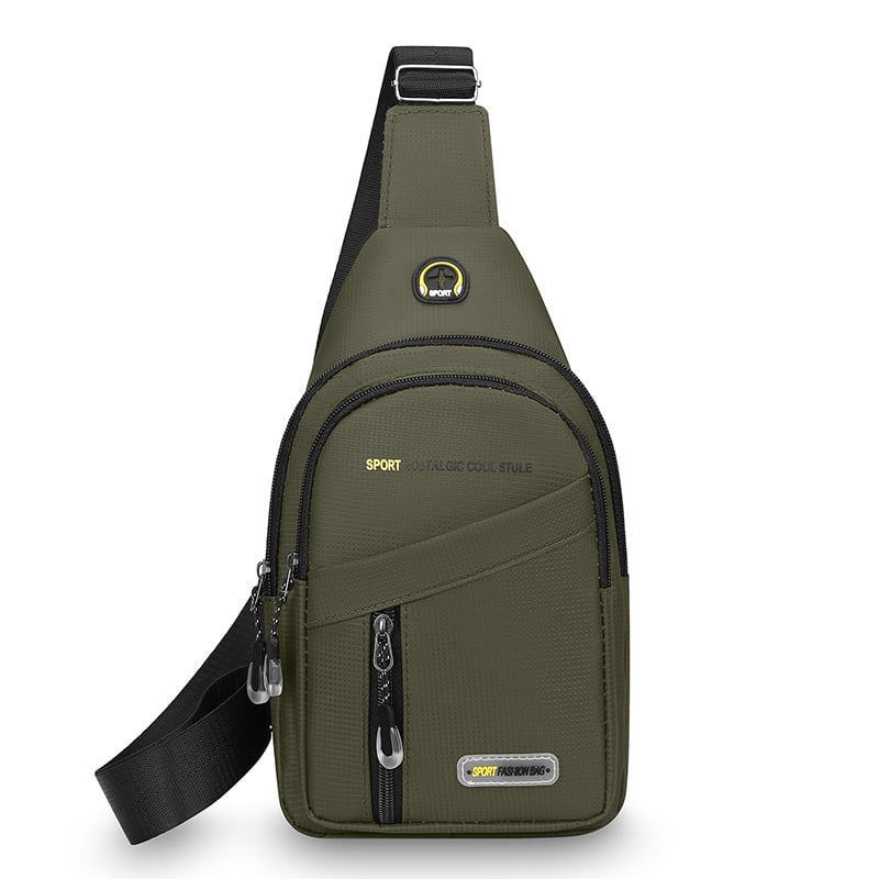 Мъжка чанта за през рамо в урбанистично минималистичен стил, найлон, дишаща подплата от полиестер, подходяща за ежедневни визии