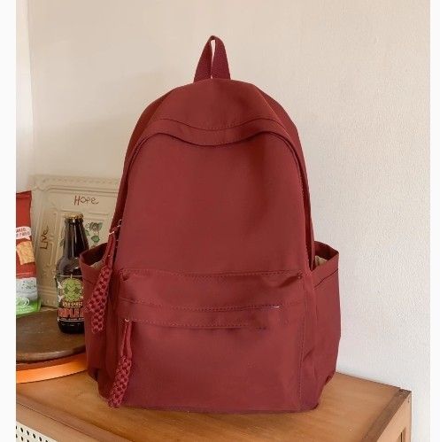 Uniszex iskolai nejlon hátizsák (20–35 L kapacitás, 8 hüvelykes laptop kompatibil, légpárnás vállpántok)
