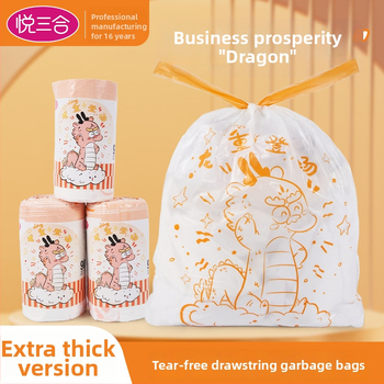 Joyful Trinity PE paksendatud tõmbe-kinnitusega prügikotid koduseks kasutamiseks, 90 tk, ühekordsed