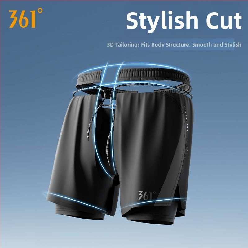 361° Ανδρικό σετ τριών τεμαχίων για κολύμβηση: μαγιό-βερμούδα, καπέλο και γυαλιά κολύμβησης; Πολυεστερικό ύφασμα; Στυλ briefs; ενήλικος