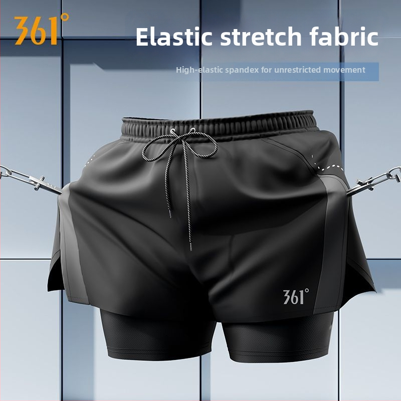 361° Ανδρικό σετ τριών τεμαχίων για κολύμβηση: μαγιό-βερμούδα, καπέλο και γυαλιά κολύμβησης; Πολυεστερικό ύφασμα; Στυλ briefs; ενήλικος