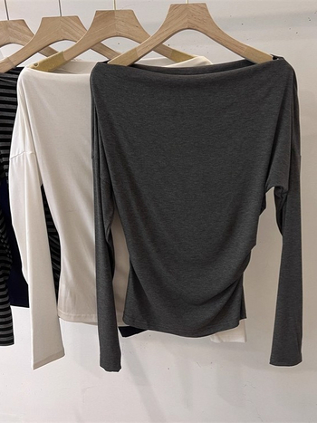 Majica od viskoze s prugastim uzorkom, dugi rukavi, slobodan kroj, Windsor ovratnik, za poslovni stil