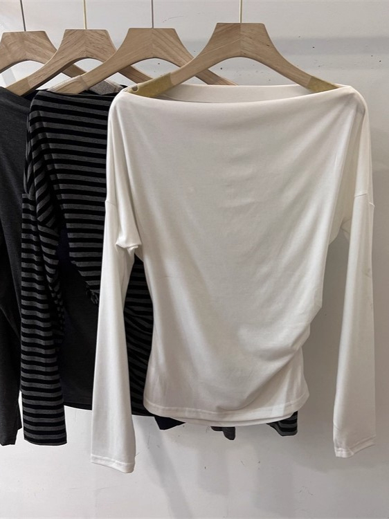 Majica od viskoze s prugastim uzorkom, dugi rukavi, slobodan kroj, Windsor ovratnik, za poslovni stil