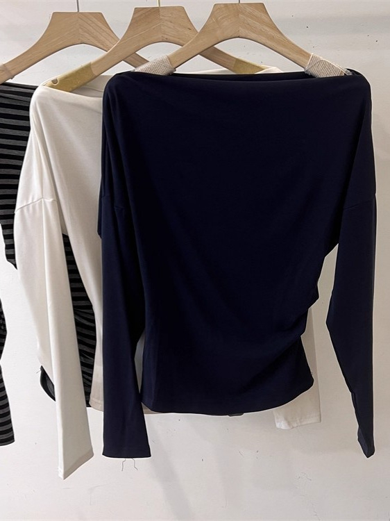 Majica od viskoze s prugastim uzorkom, dugi rukavi, slobodan kroj, Windsor ovratnik, za poslovni stil