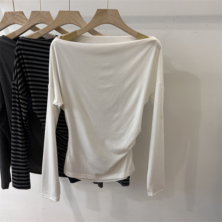 Majica od viskoze s prugastim uzorkom, dugi rukavi, slobodan kroj, Windsor ovratnik, za poslovni stil