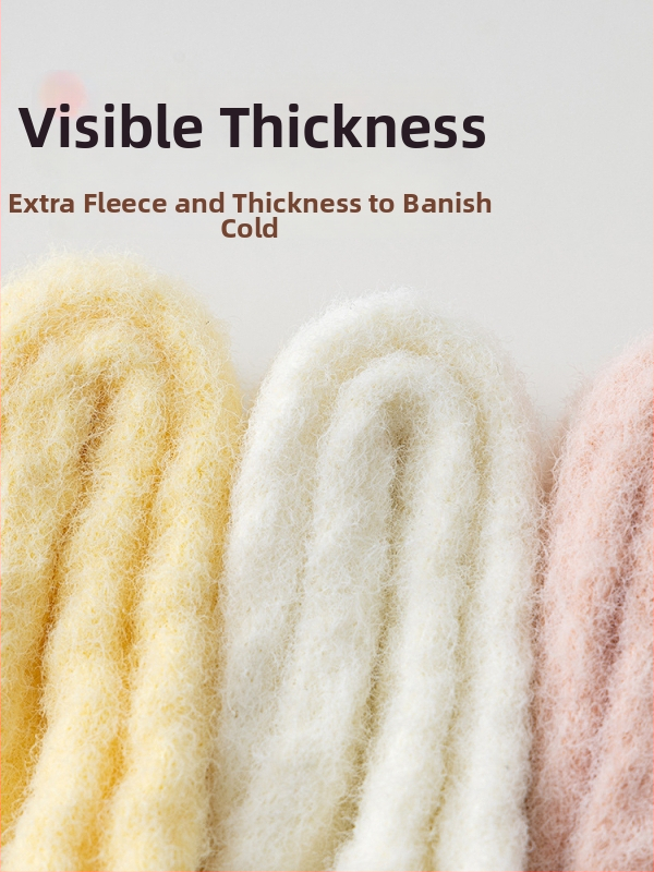 Unisex detské ponožky s fleecovým podšitím, hrubé do členka