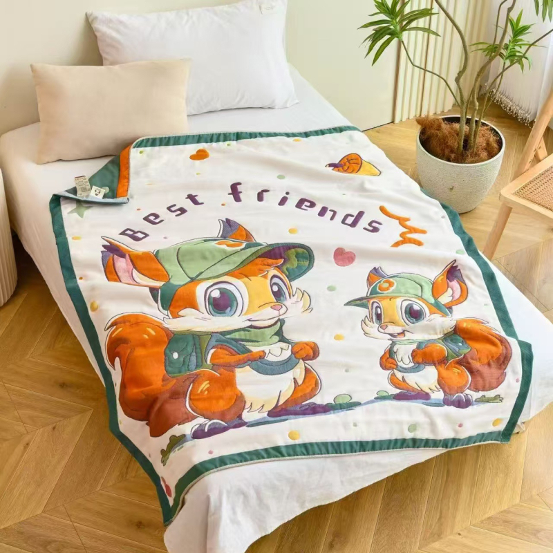 Kūdikių marlé antklodė su karikatūros panda raštu, Jacquard audinys, 500 g ir daugiau