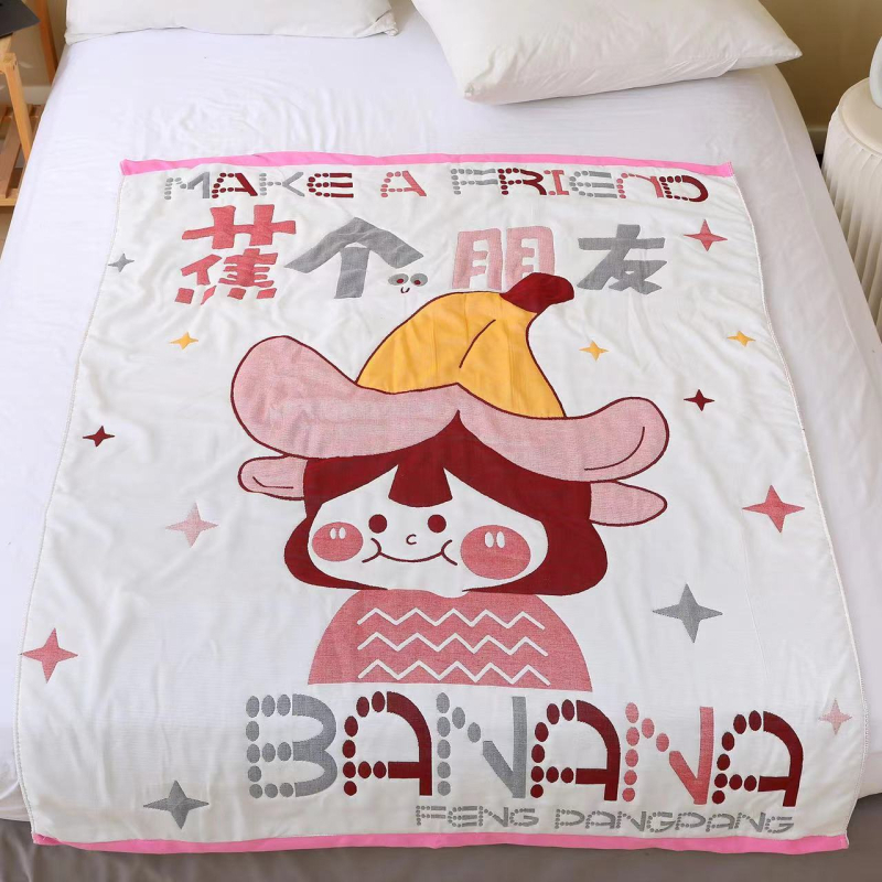 Kūdikių marlé antklodė su karikatūros panda raštu, Jacquard audinys, 500 g ir daugiau