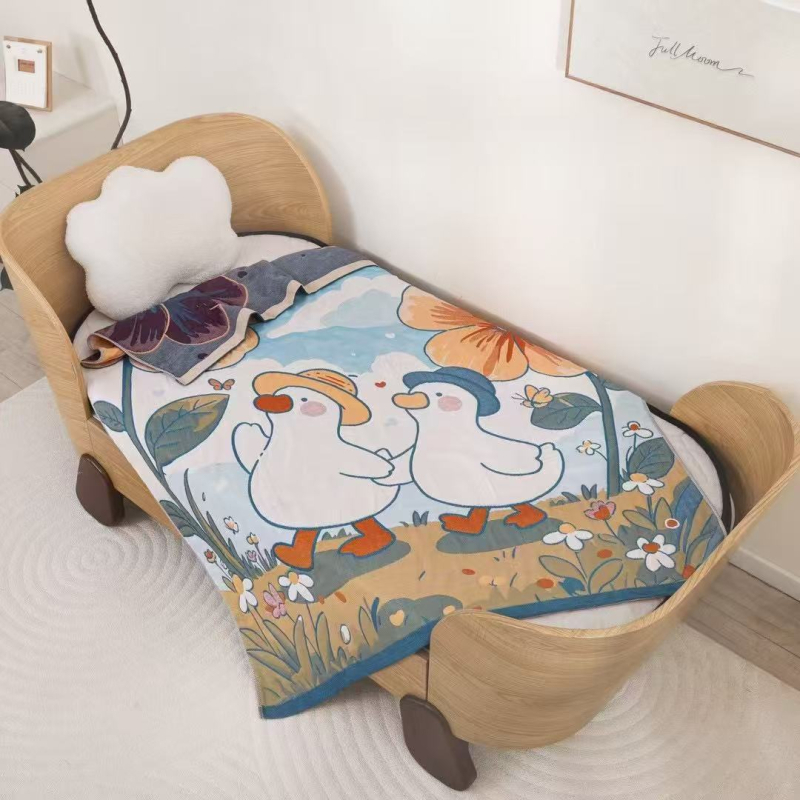 Kūdikių marlé antklodė su karikatūros panda raštu, Jacquard audinys, 500 g ir daugiau