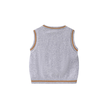 Унисекс памучна плетена жилетка за пролет и есен, стил кардиган, диамантена шарка, 100% памук, копчета