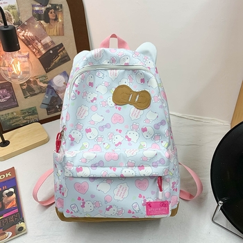Ruksak za kampus s anime uzorkom, naramenice s zračnim jastukom, platno, prozračan, podstava poliester