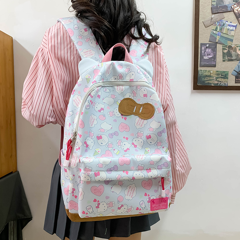 Ruksak za kampus s anime uzorkom, naramenice s zračnim jastukom, platno, prozračan, podstava poliester