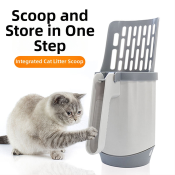 Bobin integruotas kačių smėlio šaukšto rinkinys, PP medžiaga, skirta katėms