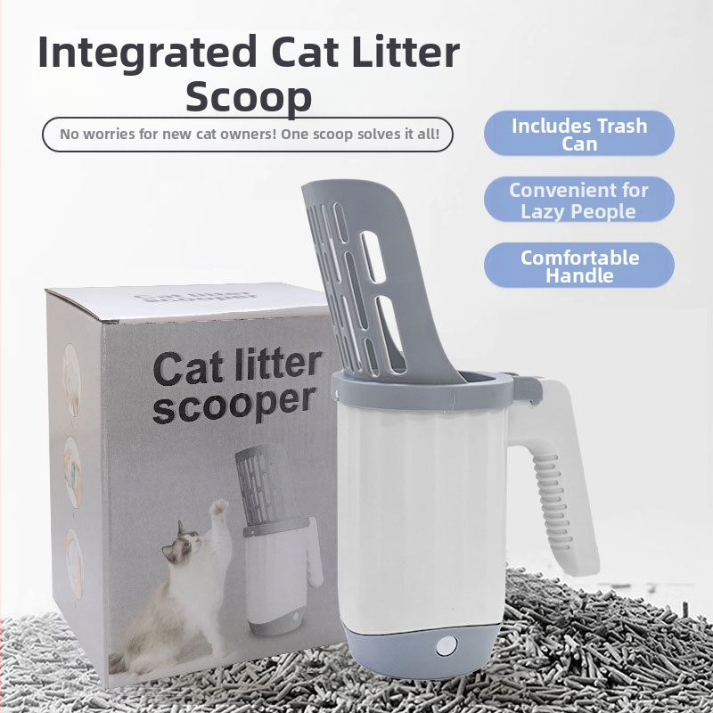 Bobin integrētā kaķu smilšu lāpstiņu komplekts, PP materiāls, kaķiem