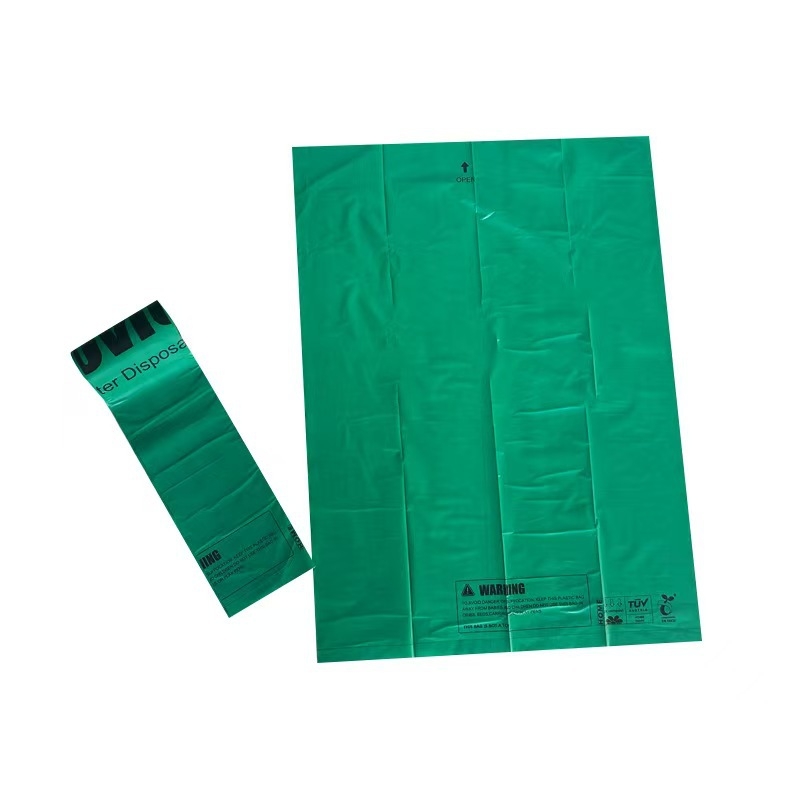 Biologiškai skaidūs augintinių išmatų maišeliai – ritinėliai, katėms ir šunims, plokščios atidarymo angos dizainas, įprasta storis