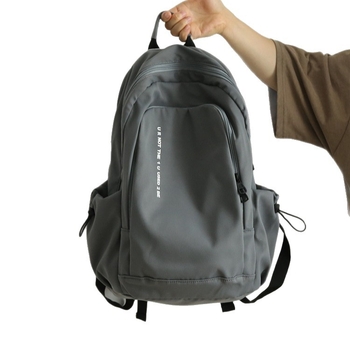 Nylon iskolai hátizsák, unisex, betűs mintával, lélegző, vízálló, kopásálló, görbült vállpántok, poliészter bélés, középiskolásoknak