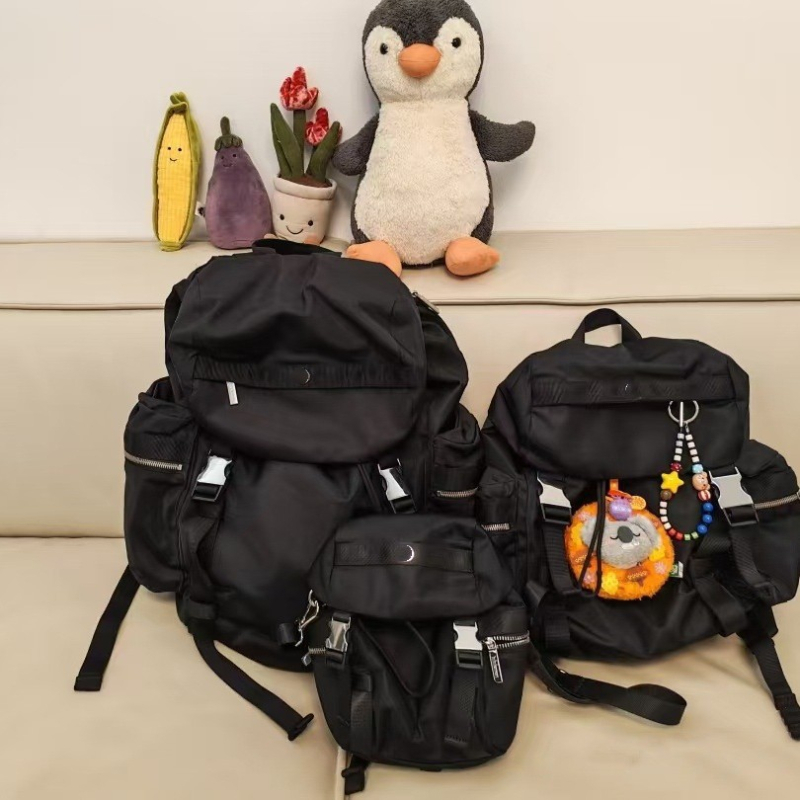 Női hátizsák – könnyű nylon, szabadidős utazási stílus mindennapi használatra (Kapacitás: <20L; Anyag: Nylon; Funkció: Ultra könnyű; Mintázat: Egyszínű)