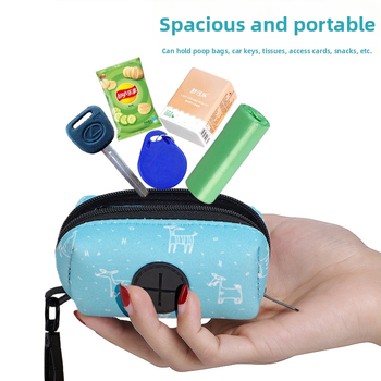 Šunų išmatų maišų laikymo dėklas su karikatūrų spauda (Prekės ženklas: kellypet; Medžiaga: diving medžiaga; Stilius: plokščias atidarymas; Storis: įprastas)