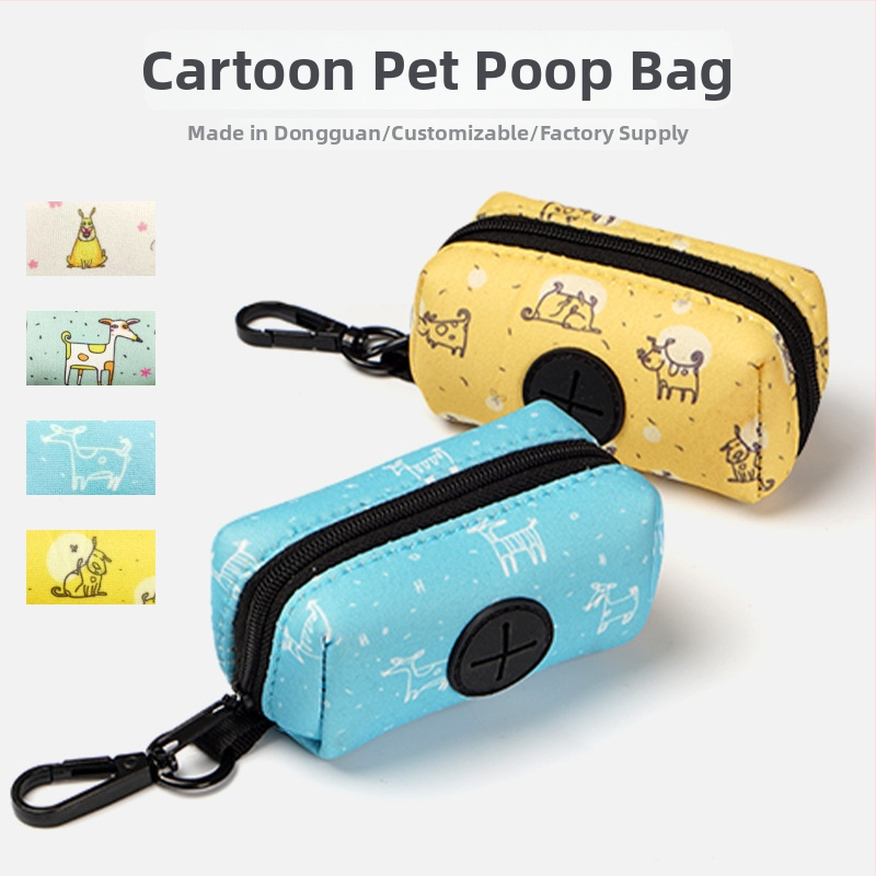 Šunų išmatų maišų laikymo dėklas su karikatūrų spauda (Prekės ženklas: kellypet; Medžiaga: diving medžiaga; Stilius: plokščias atidarymas; Storis: įprastas)