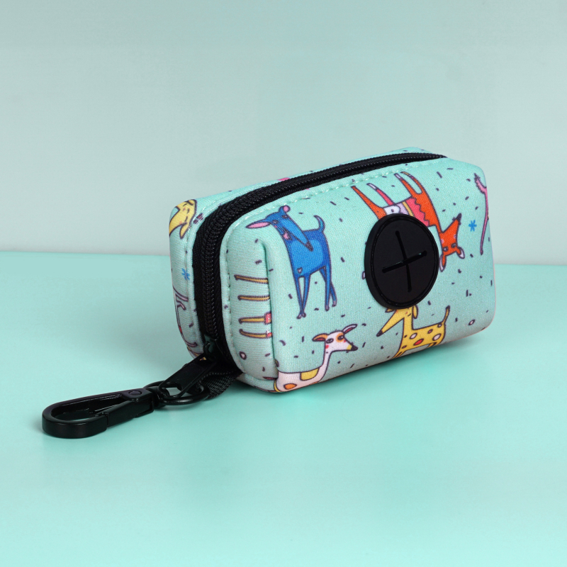 Šunų išmatų maišų laikymo dėklas su karikatūrų spauda (Prekės ženklas: kellypet; Medžiaga: diving medžiaga; Stilius: plokščias atidarymas; Storis: įprastas)